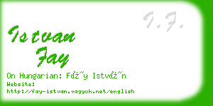 istvan fay business card